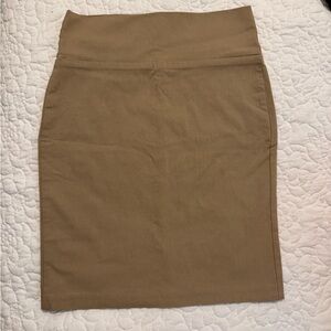 Windsor Tan Pencil Skirt Knee-Length Casual